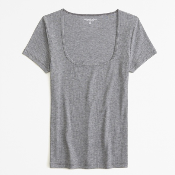 Abercrombie Featherweight Rib Tuckable Squareneck Top - Picture 1 of 1
